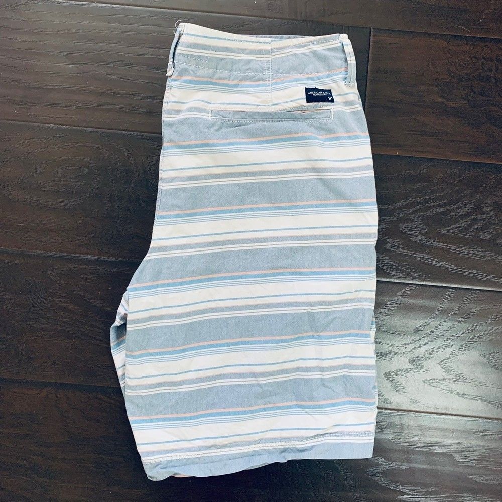 Men's American Eagle Classic Striped Beachy Soft Lightweight Shorts | Size: 36